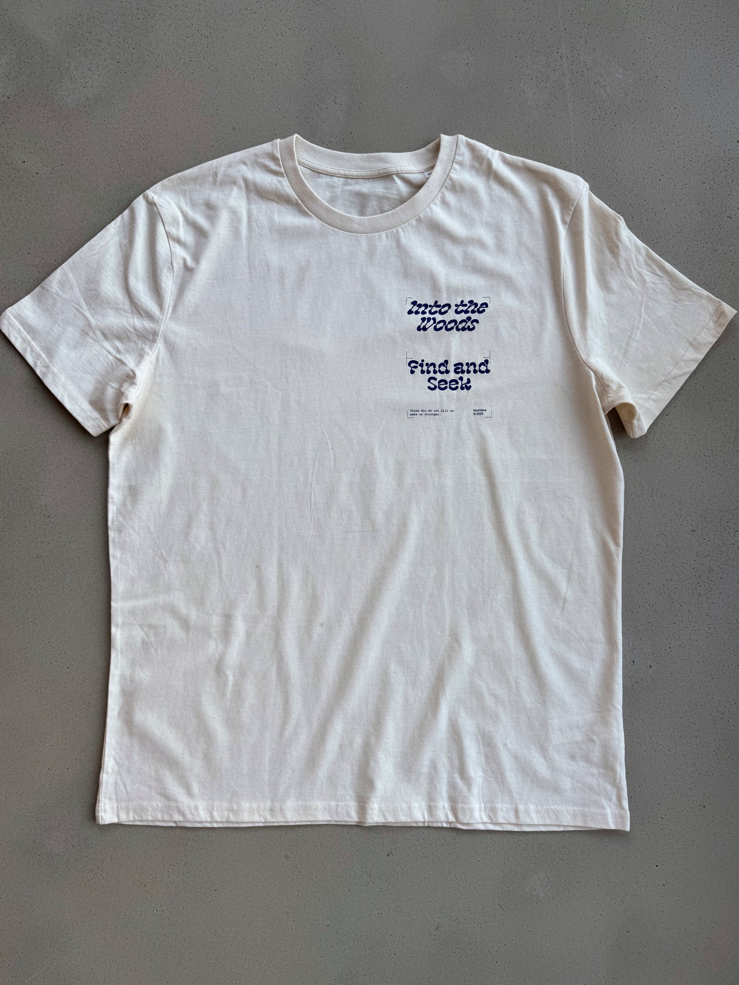 Mushroom Shirt "Scheidenstreifling"// Into the Woods- Find and Seek natural white/creme