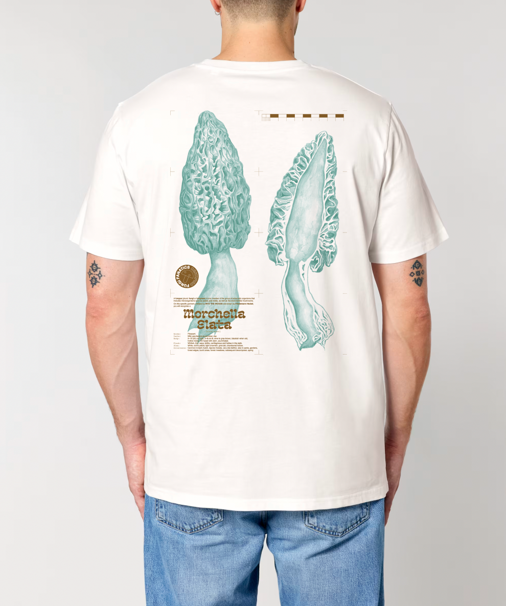 Mushroom Shirt "Morel "// Into the Woods- Find and Seek Petrol // Off White