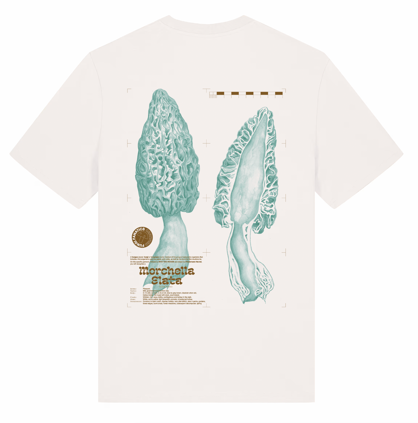 Mushroom Shirt "Morel "// Into the Woods- Find and Seek Petrol // Off White