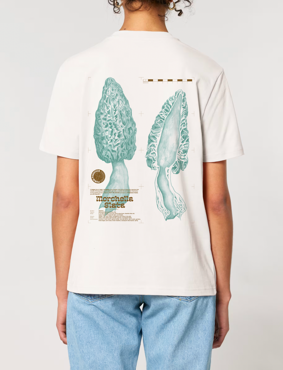 Mushroom Shirt "Morel "// Into the Woods- Find and Seek Petrol // Off White