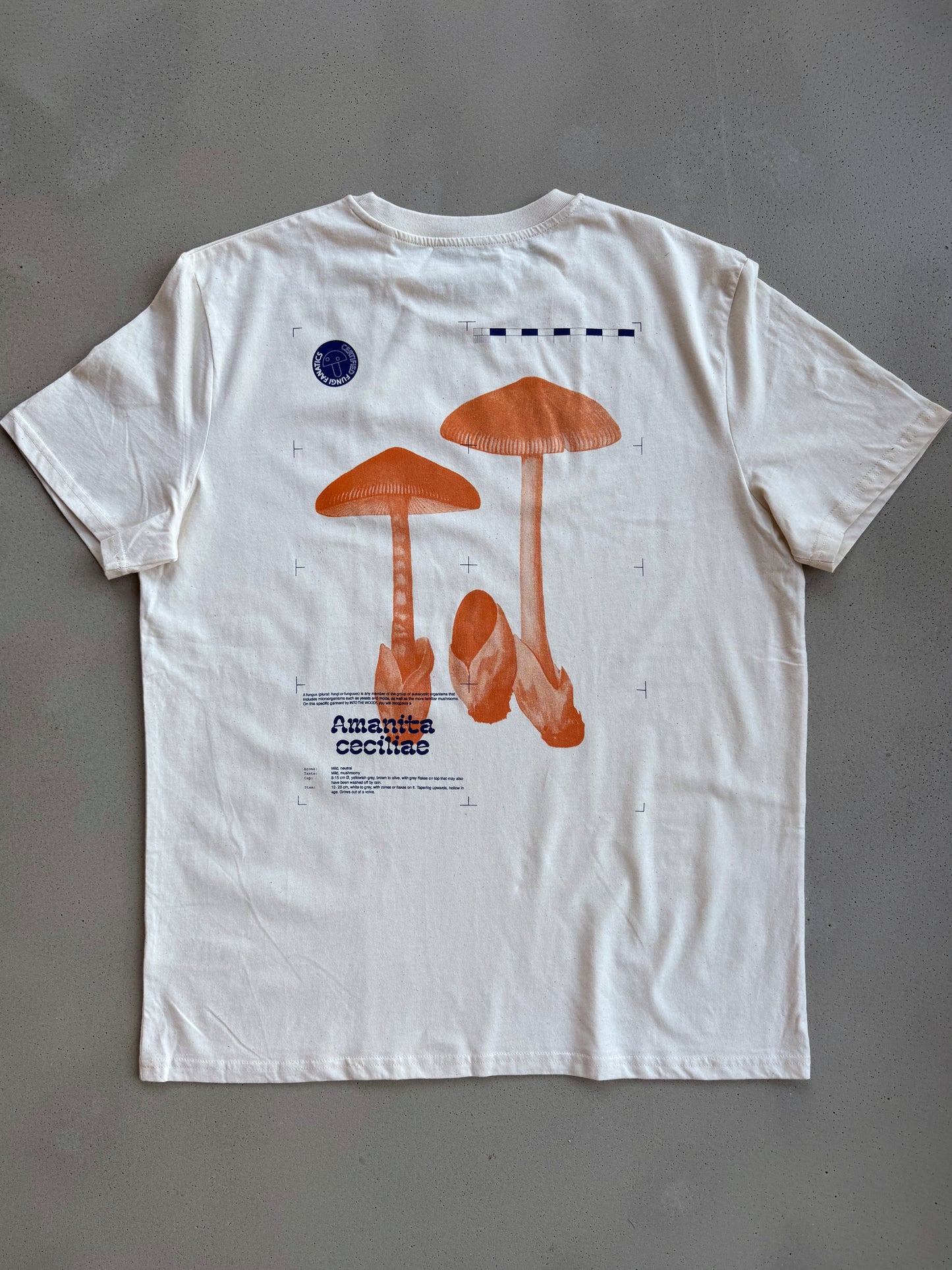 Mushroom Shirt "Scheidenstreifling"// Into the Woods- Find and Seek natural white/creme