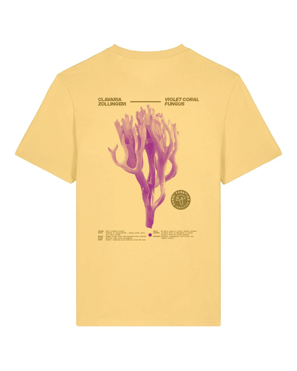 Mushroom Shirt "Clavaria zollingeri" YELLOW, strictly limited